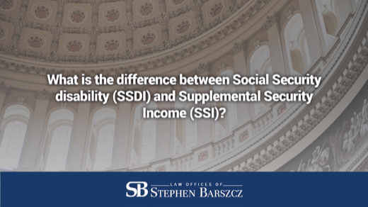 What is the difference between Social Security disability (SSDI) and Supplemental Security Income (SSI)?